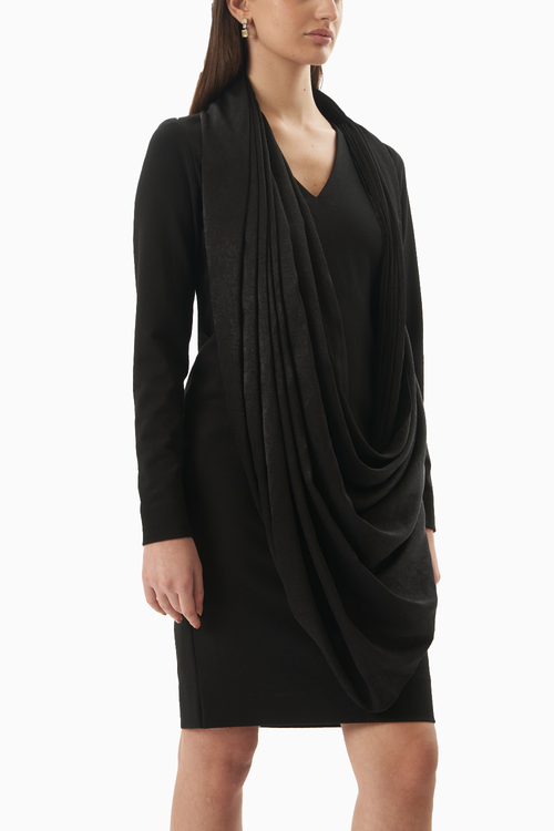 Black Drape Dress