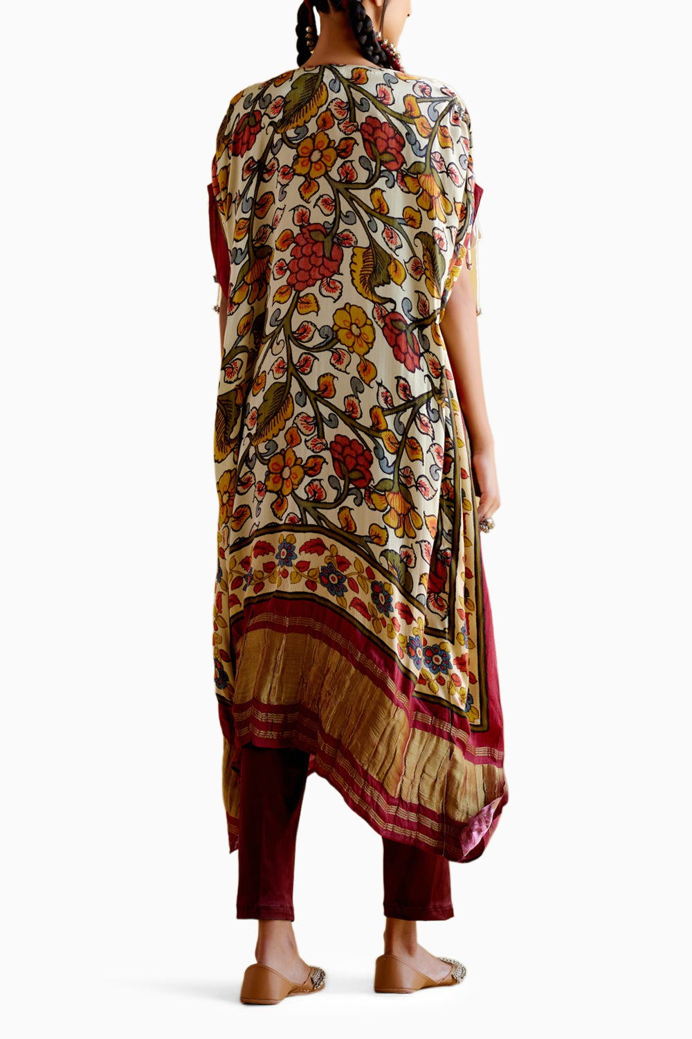 Selene Maroon Digital Print Kaftan