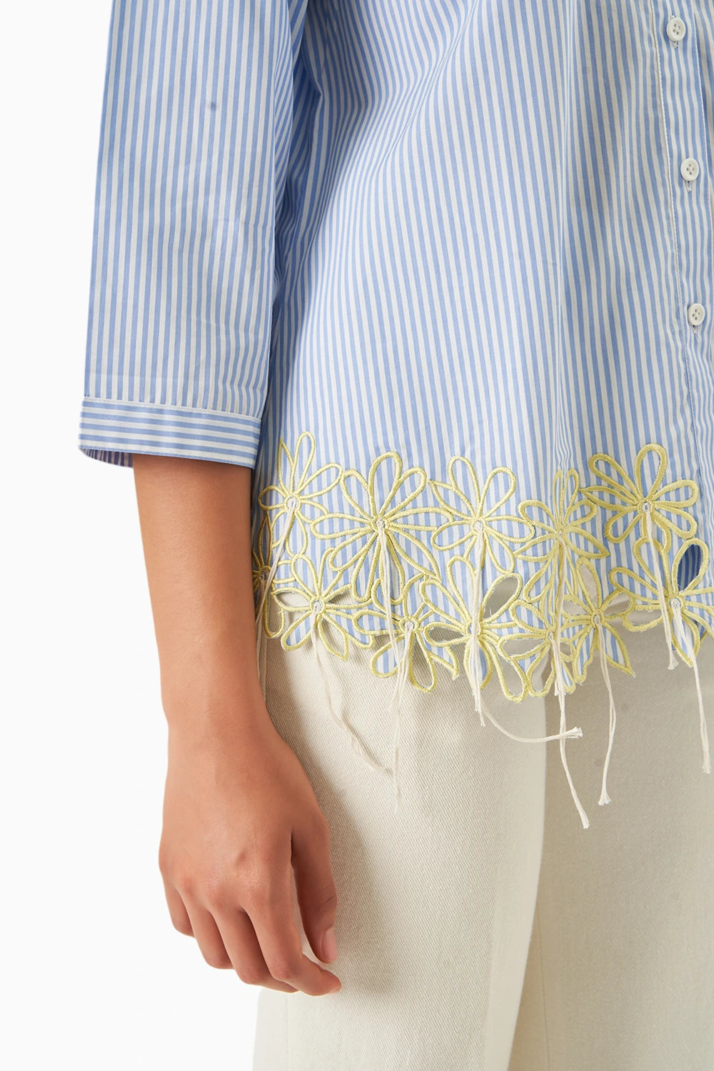 Blue-White Stripe Garden Shirt