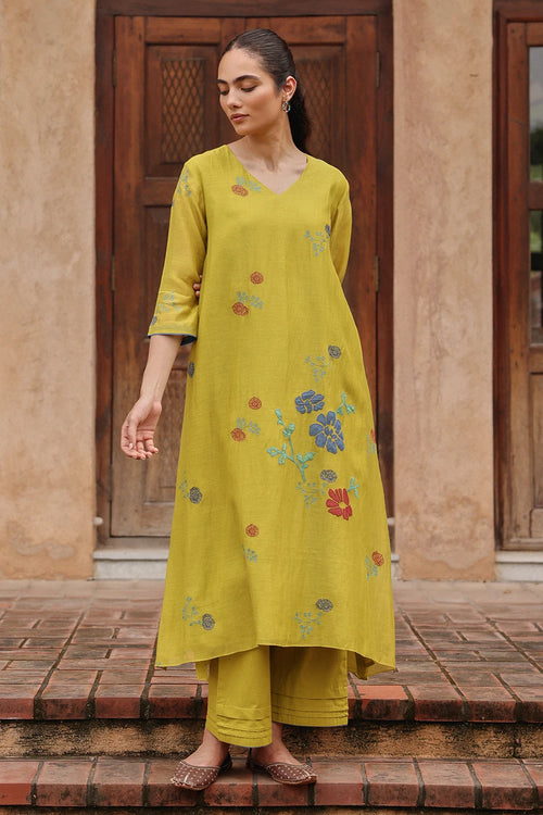 Citrine Applique Bloom Co-ord Set