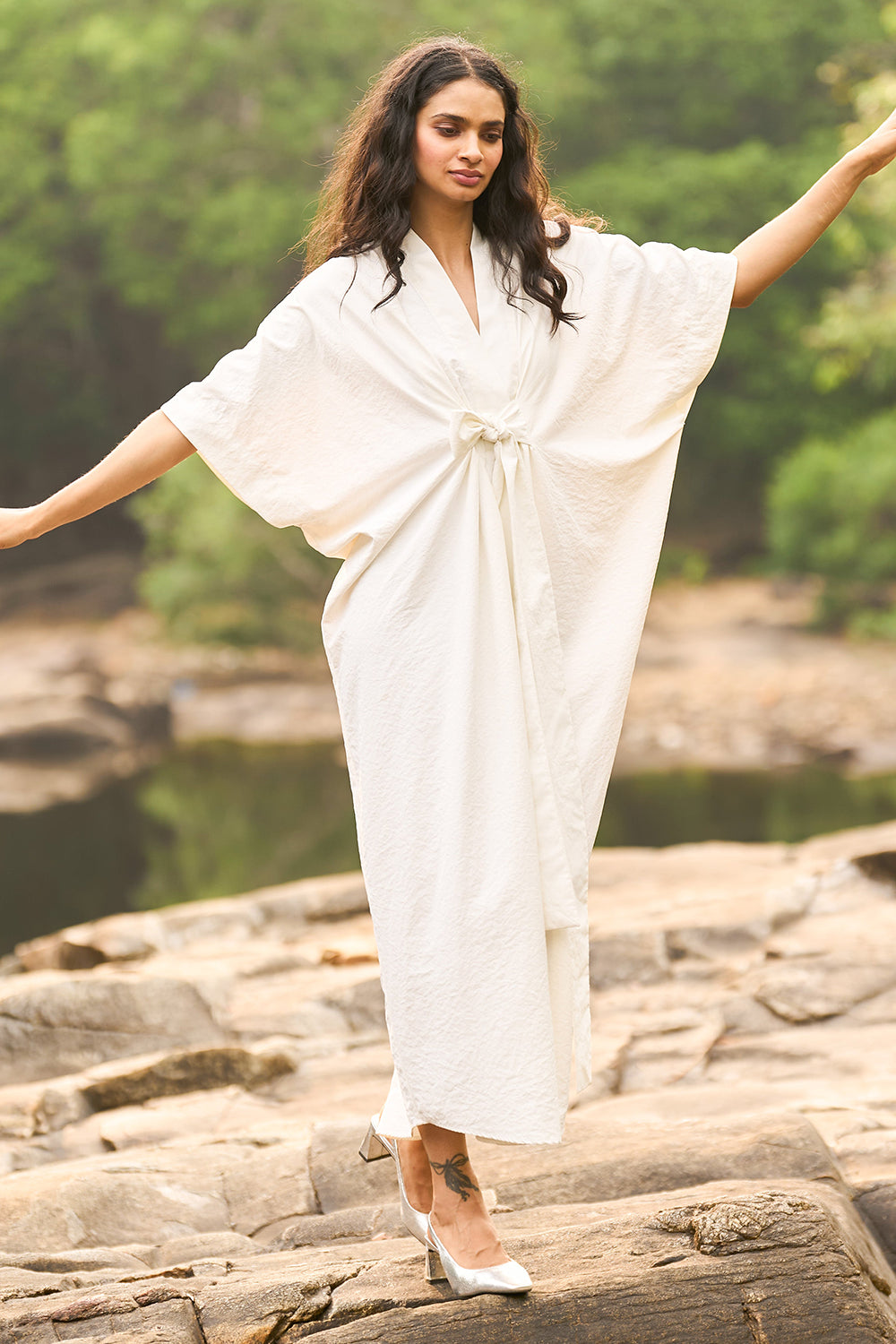 Ivory Kaftan Dress