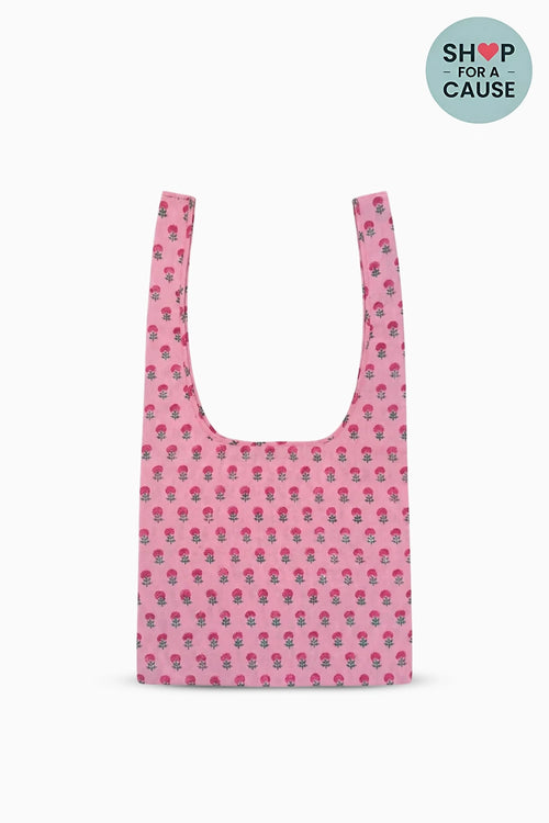 Pink Self-Tie Tote