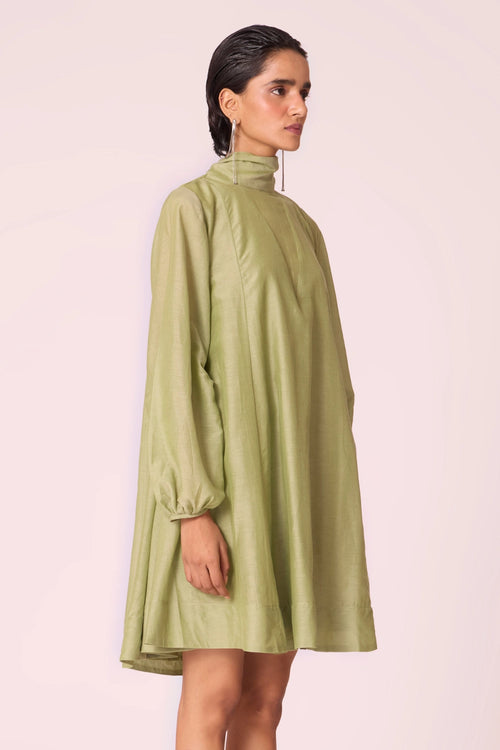 Klyuch Green Panelled Dress