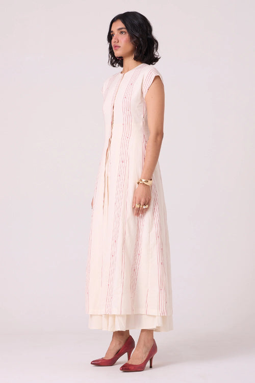 Vesna Red Stripe Maxi Dress