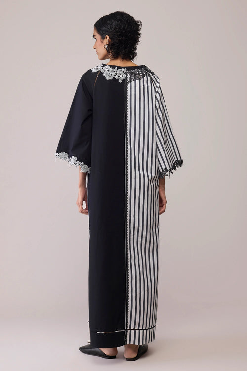 Neesa Black and White Dress