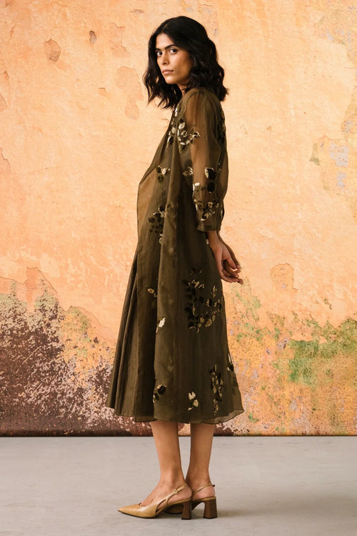 Olive Drift Jacket Dress Set