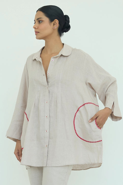 Sari Embroidered Shirt