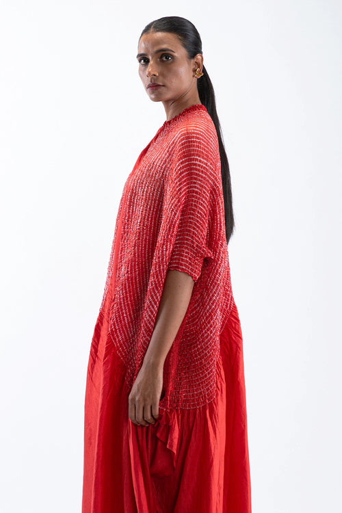 Rust Red Sleeve Dress