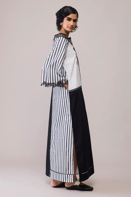 Neesa Black and White Dress