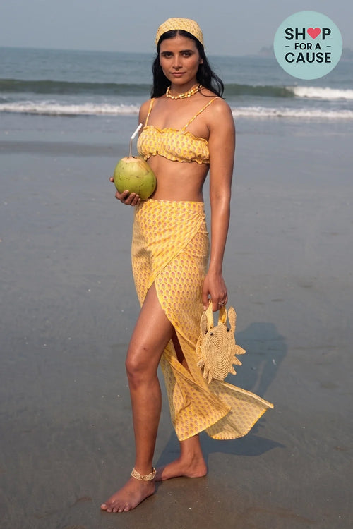 Yellow Jaipur Wrap Skirt