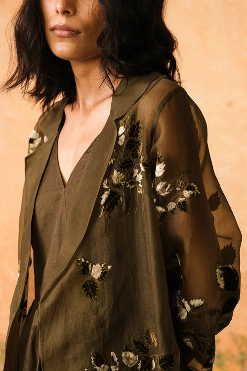 Olive Drift Jacket Dress Set