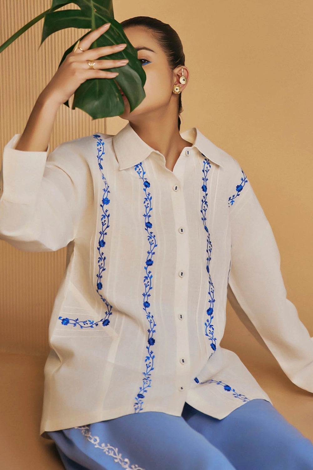 Ivory Blue Reverie Shirt