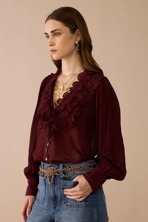 Beau Burgundy Blouse