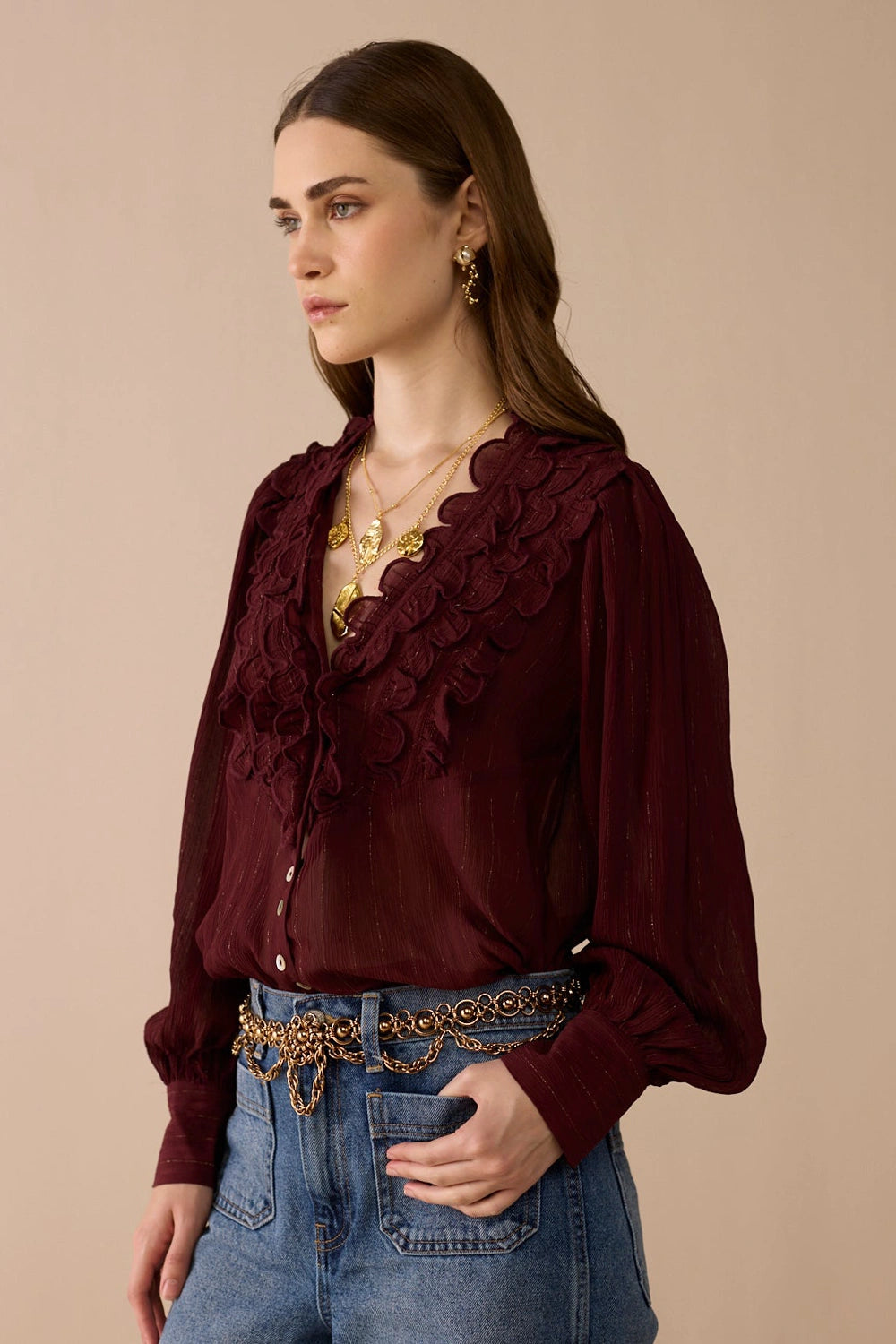 Beau Burgundy Blouse