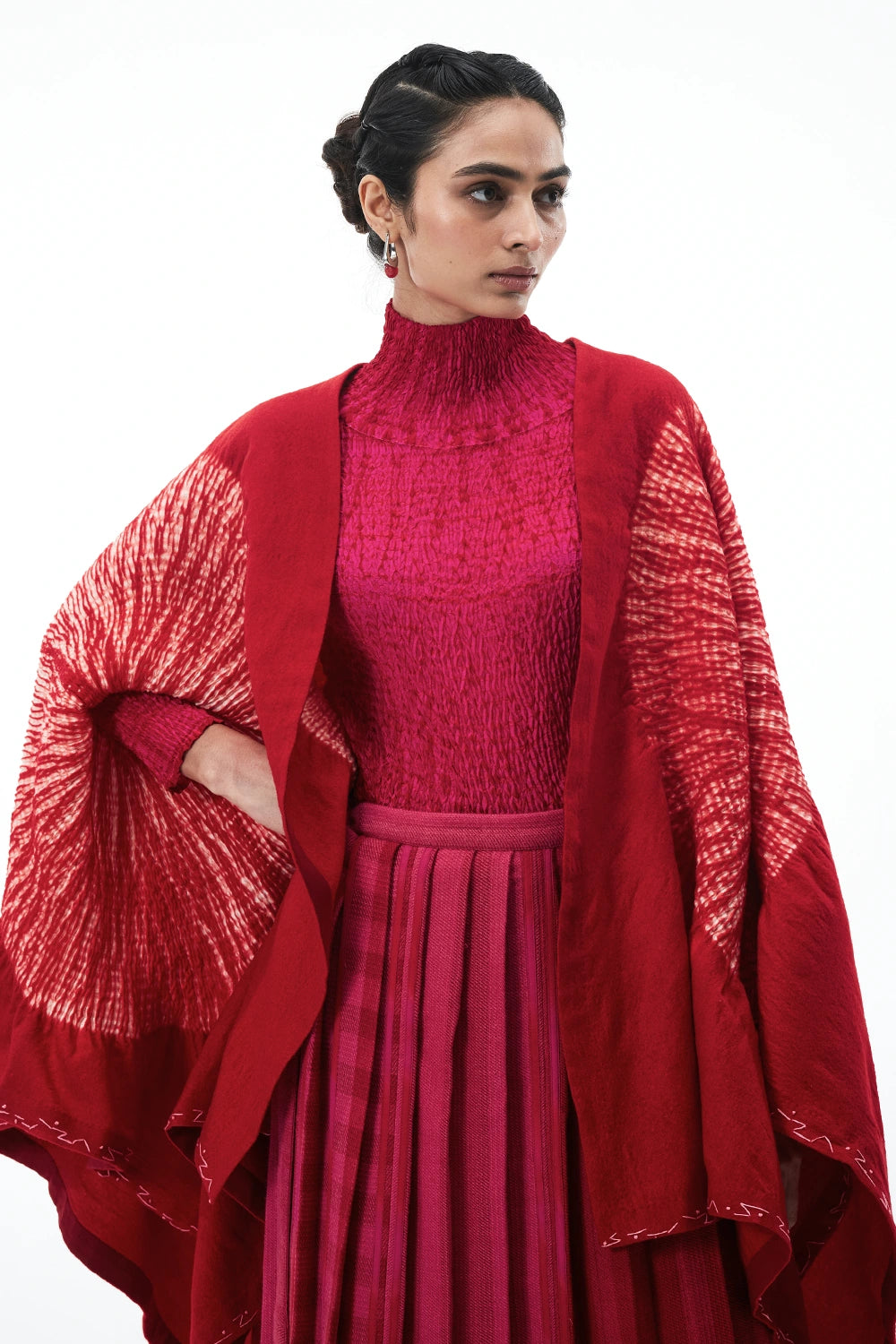 Red Knitter's Cape