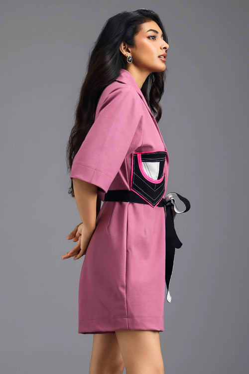 Pink Tailored Playsuit