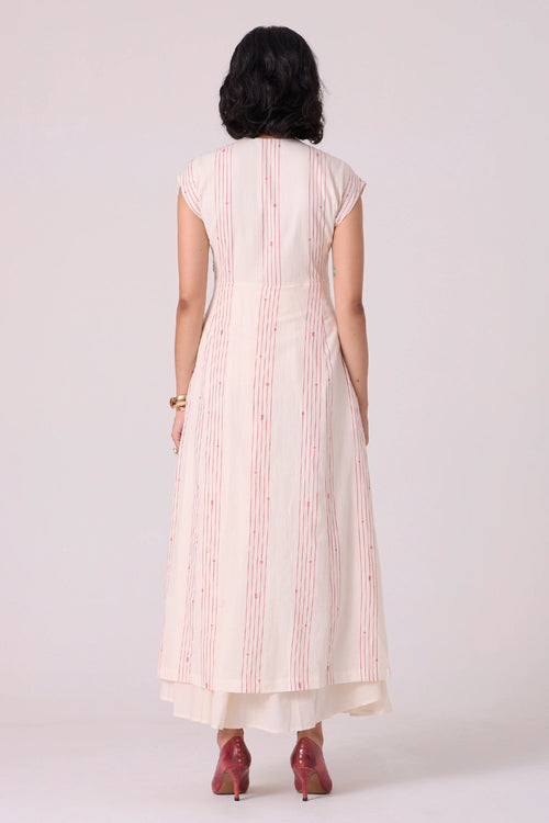 Vesna Red Stripe Maxi Dress
