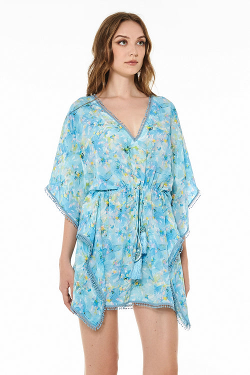 Azure Lace Kaftan