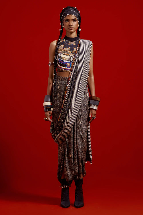 Sadhvi Draped Saree Set