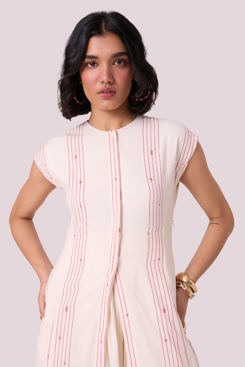 Vesna Red Stripe Maxi Dress