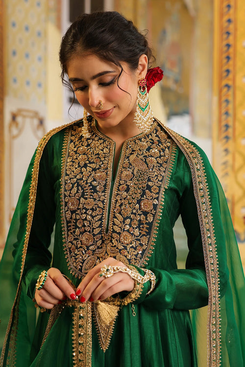 Ahista Green Kalidaar Set