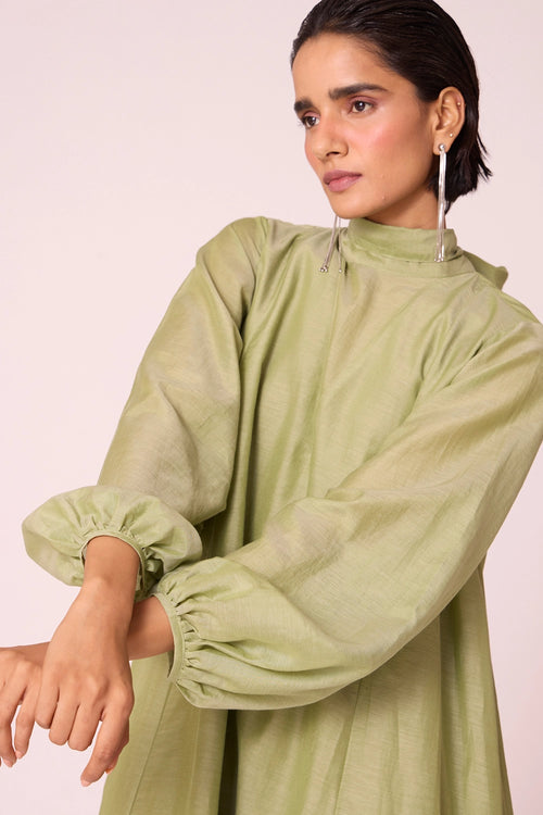 Klyuch Green Panelled Dress