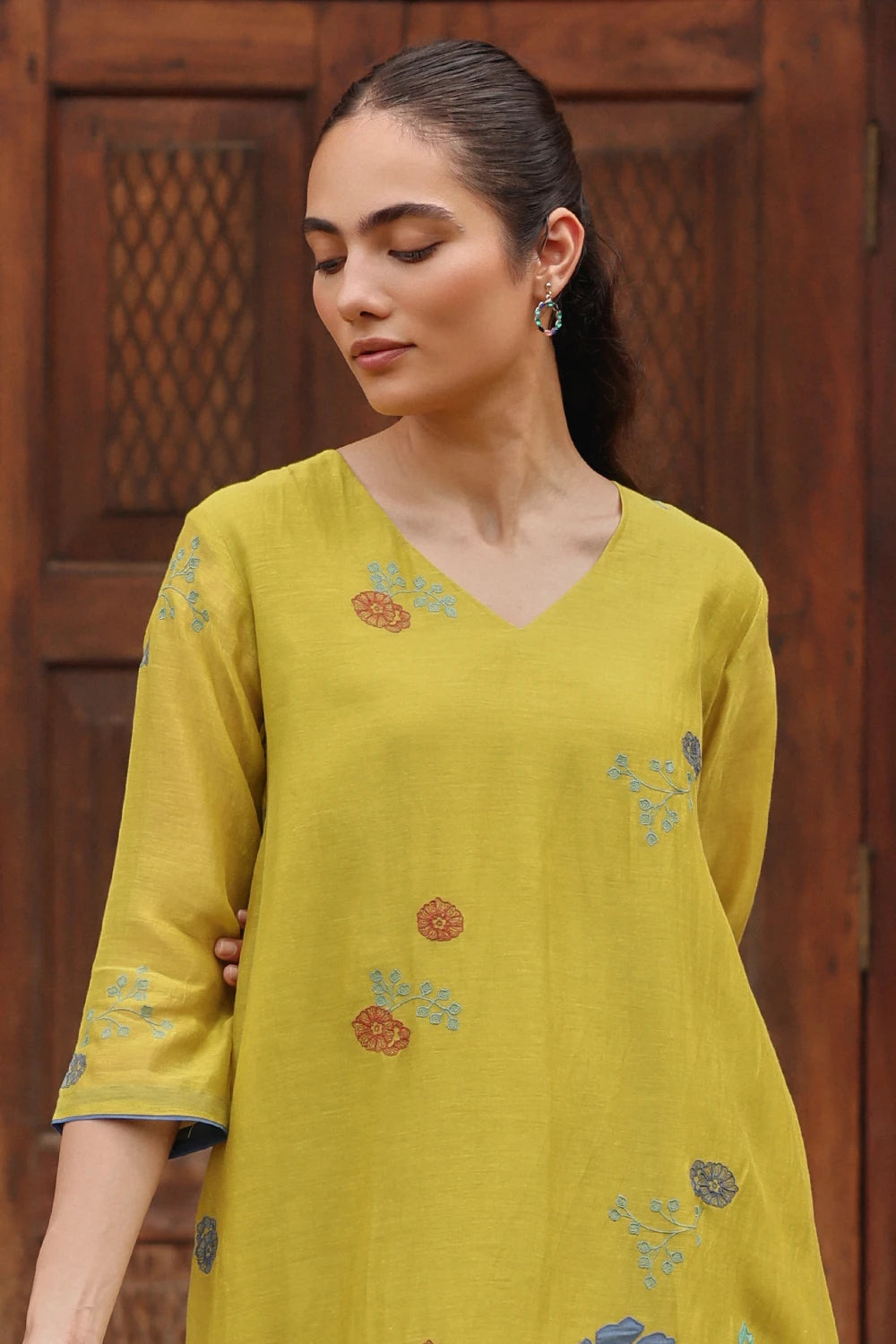 Citrine Applique Bloom Co-ord Set