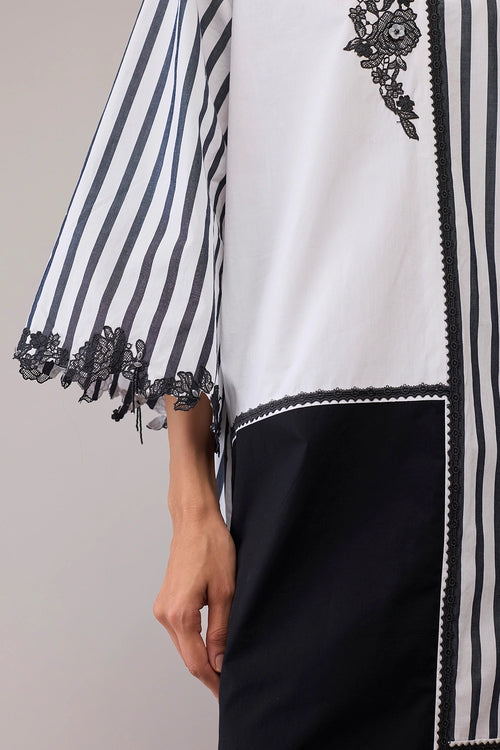Neesa Black and White Dress