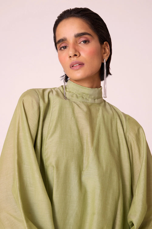 Klyuch Green Panelled Dress