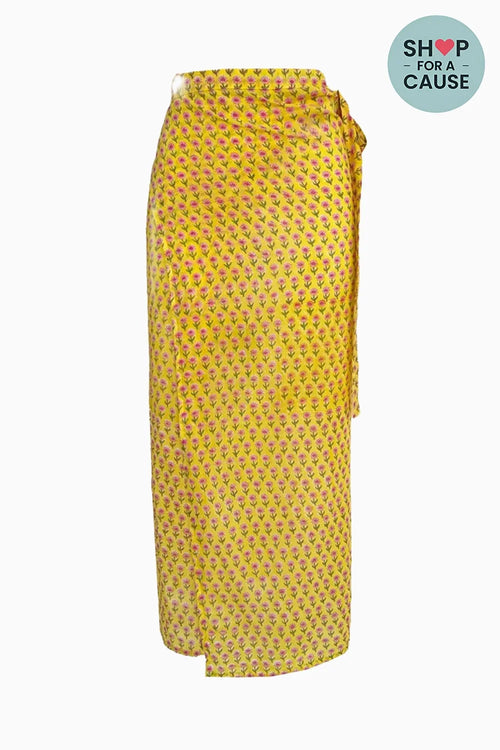 Yellow Jaipur Wrap Skirt