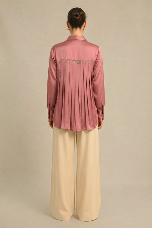 Brick Red Gather Shirt