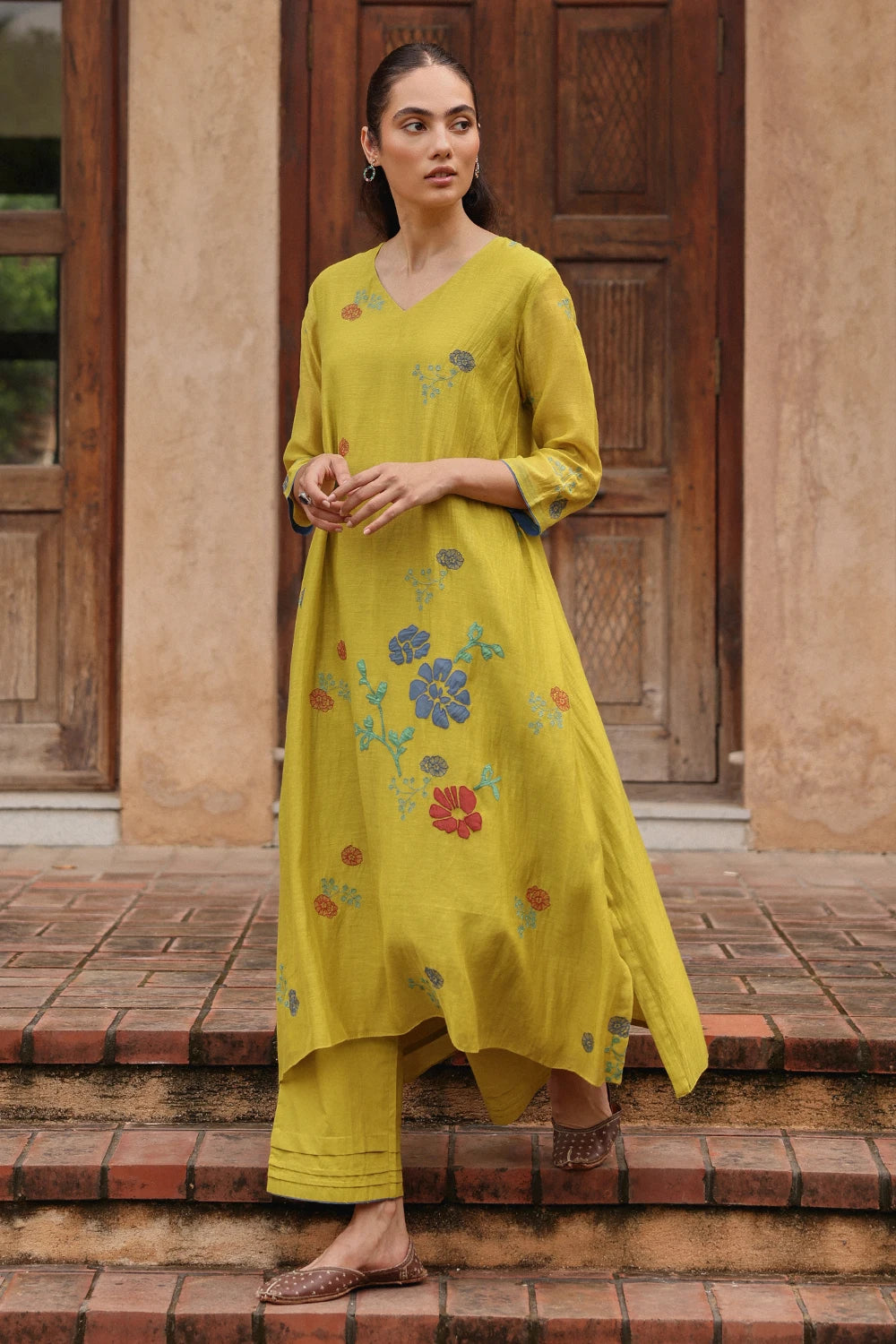 Citrine Applique Bloom Co-ord Set