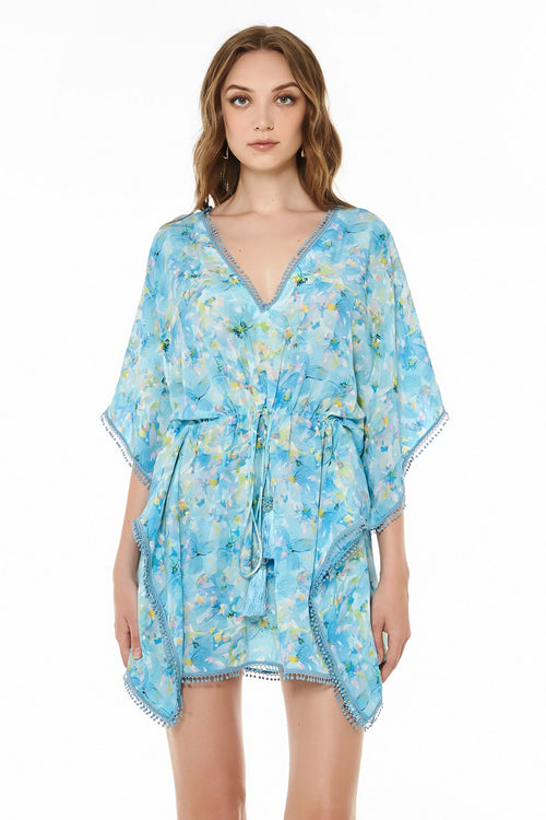 Azure Lace Kaftan