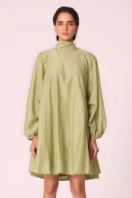 Klyuch Green Panelled Dress
