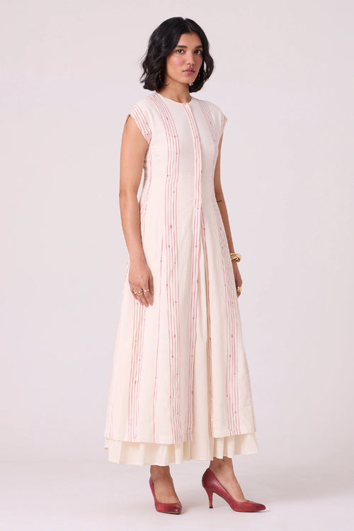 Vesna Red Stripe Maxi Dress