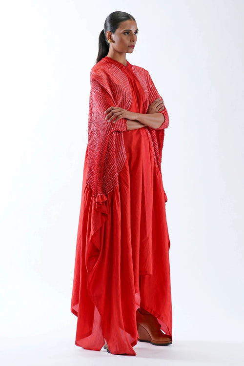Rust Red Sleeve Dress