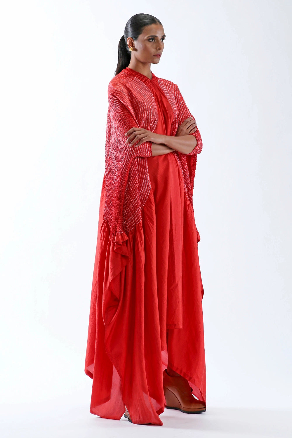 Rust Red Sleeve Dress