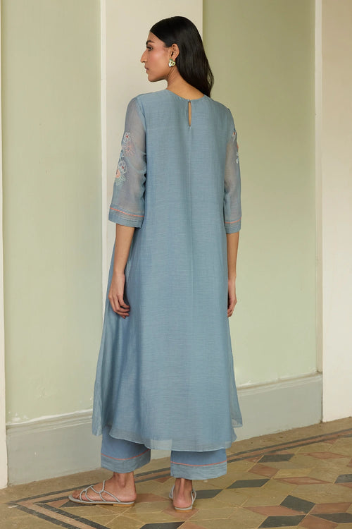 Mist Blue Applique Co-ord Set