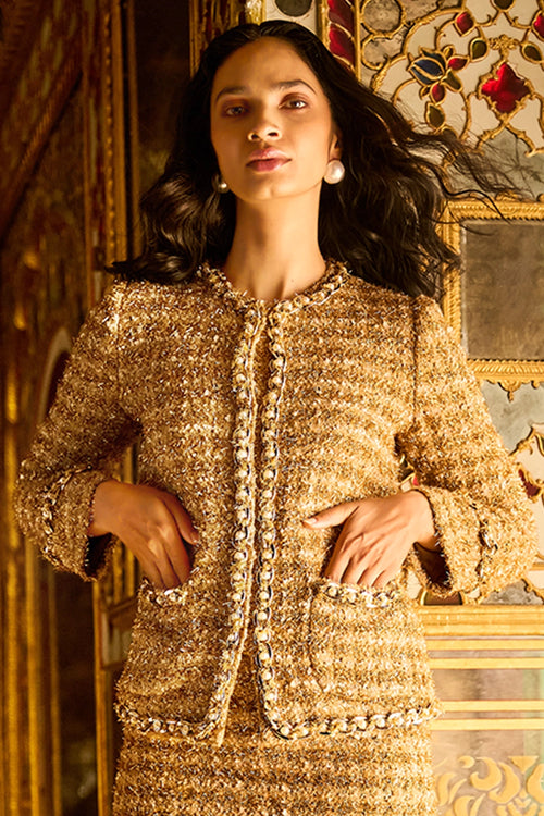 Gold Bouclé Jacket