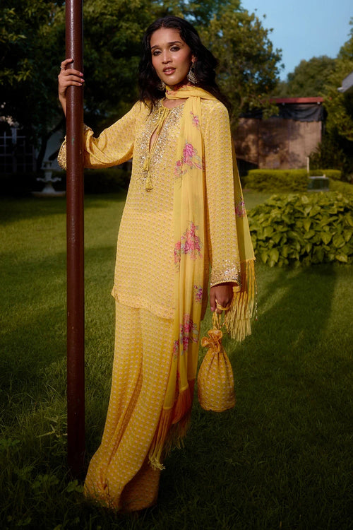 Dilruba Yellow Kurta Set