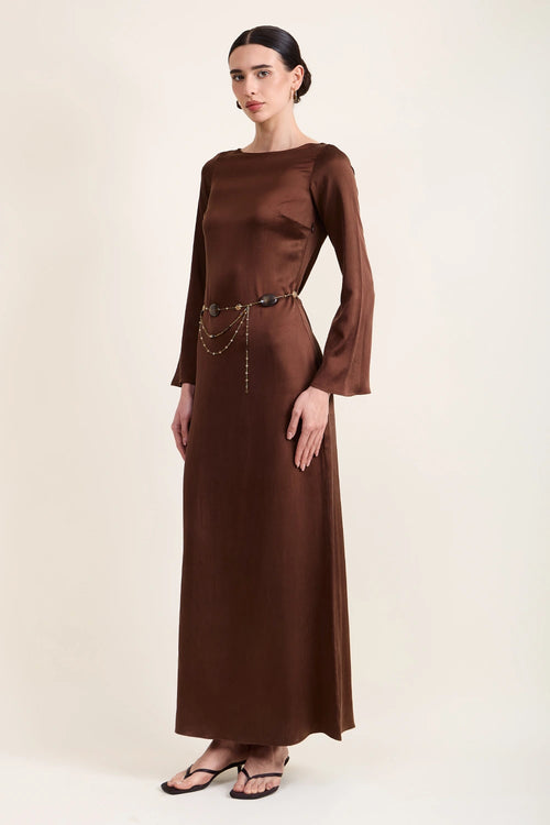 Carmela Sienna Backless Dress