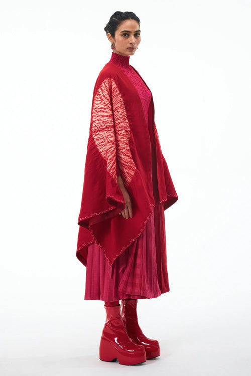 Red Knitter's Cape