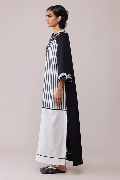 Neesa Black and White Dress