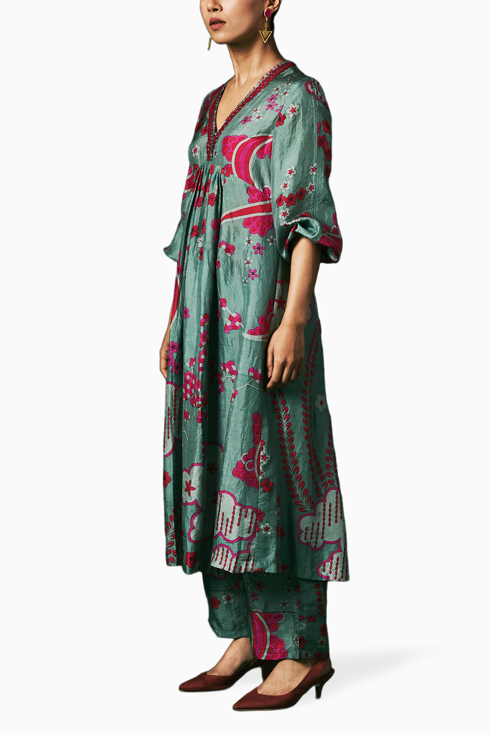 Aqua Primrose Kurta Set