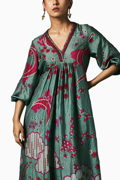 Aqua Primrose Kurta Set