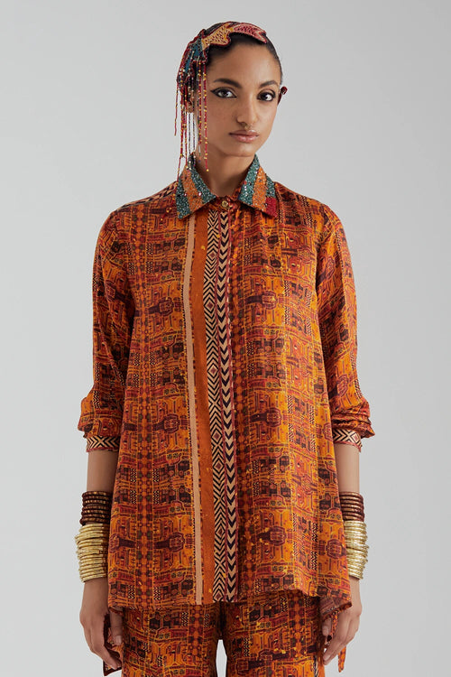 Yellow Atri Straight Shirt