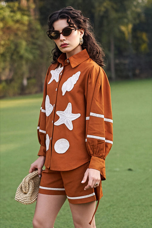 Rust Orange Marina Co-ord Set
