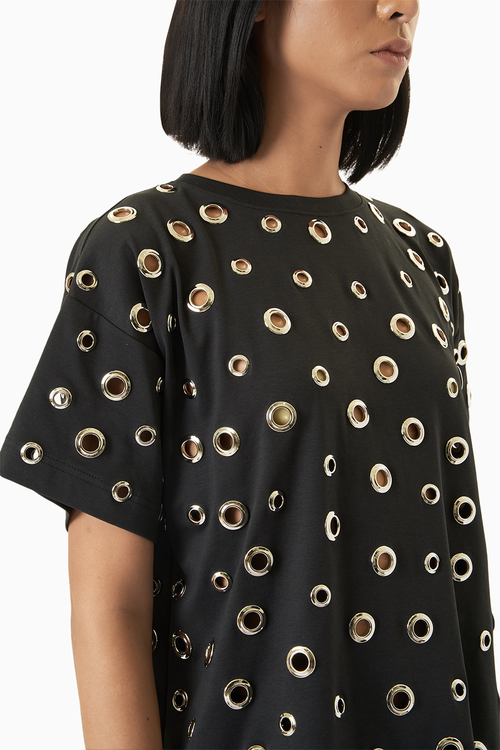 Black Eyelet T-Shirt with Tara Pants