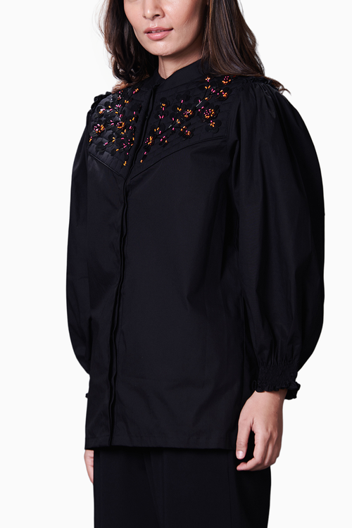 Black Quilted Jacket Style Co-ord Set