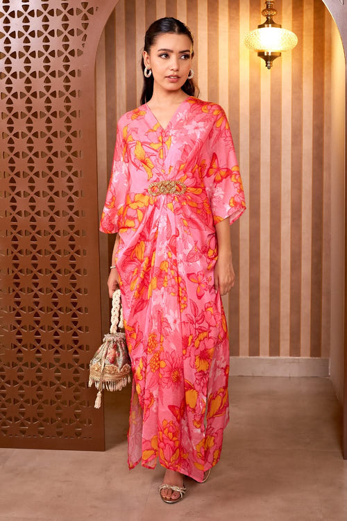 Mahira Pink Kaftan